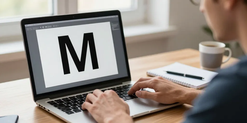 m avec une barre au dessus