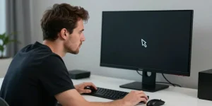 écran noir windows 10 souris visible